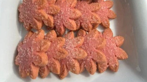 Raspberry Shortbread Blossoms 10 cookies