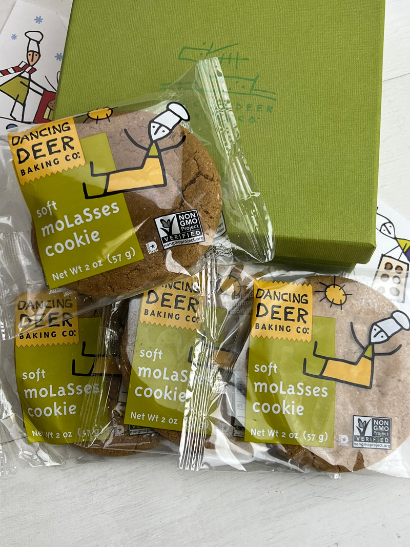 Single-Serve Molasses Clove Cookies (4 Wrapped Cookies) - Dancing Deer Baking Company