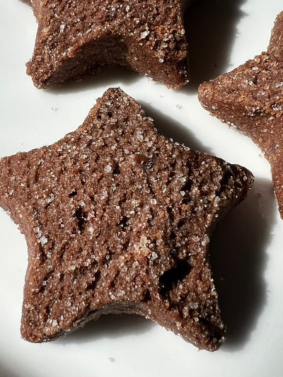 Chocolate Sea Salt Stars - Dancing Deer Baking Company