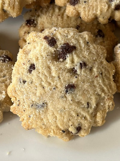 Espresso Chocolate Chip Shortbread Cookies - Dancing Deer Baking Company