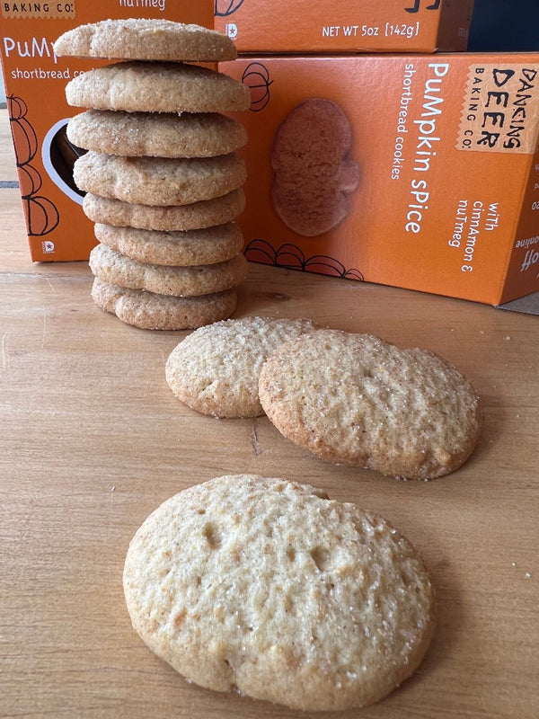 Pumpkin Spice Shortbread Cookies - Dancing Deer Baking Company