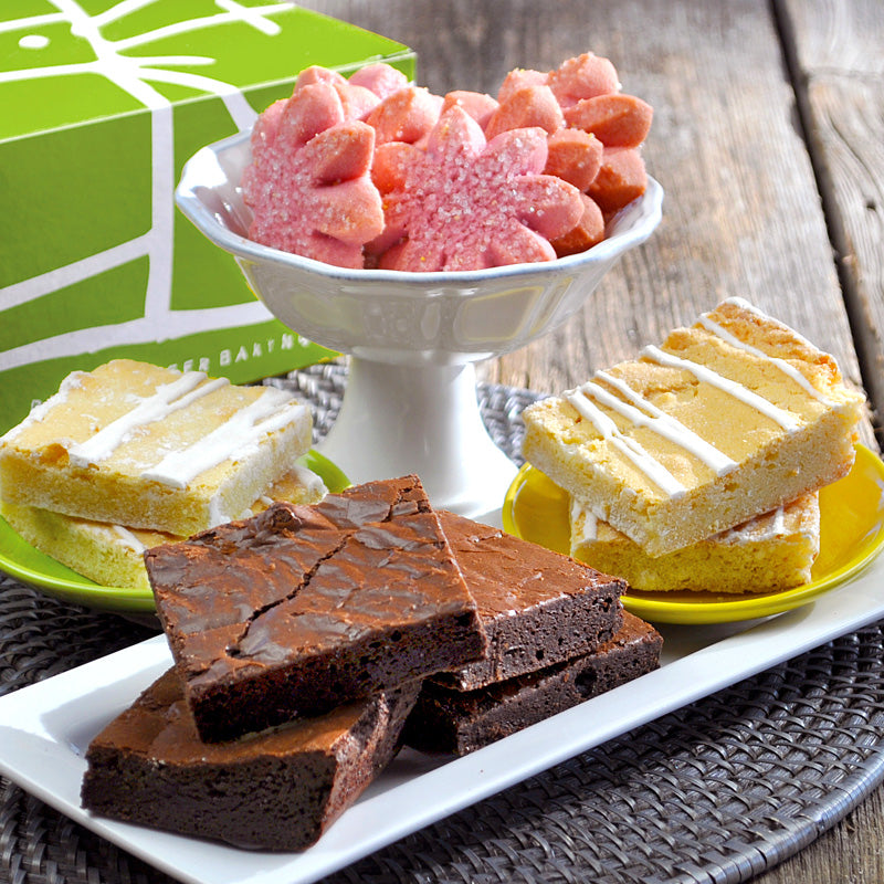 Spring Day Snack Box Spring Sweets Gift Box 8 Brownie + 10 Cookies– Dancing Deer Baking Company